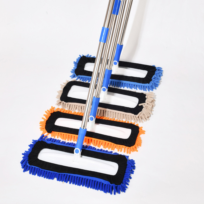 Chenille ravni mop s mikrovlakom za mokro i suho čišćenje, veličina 40x14 cm