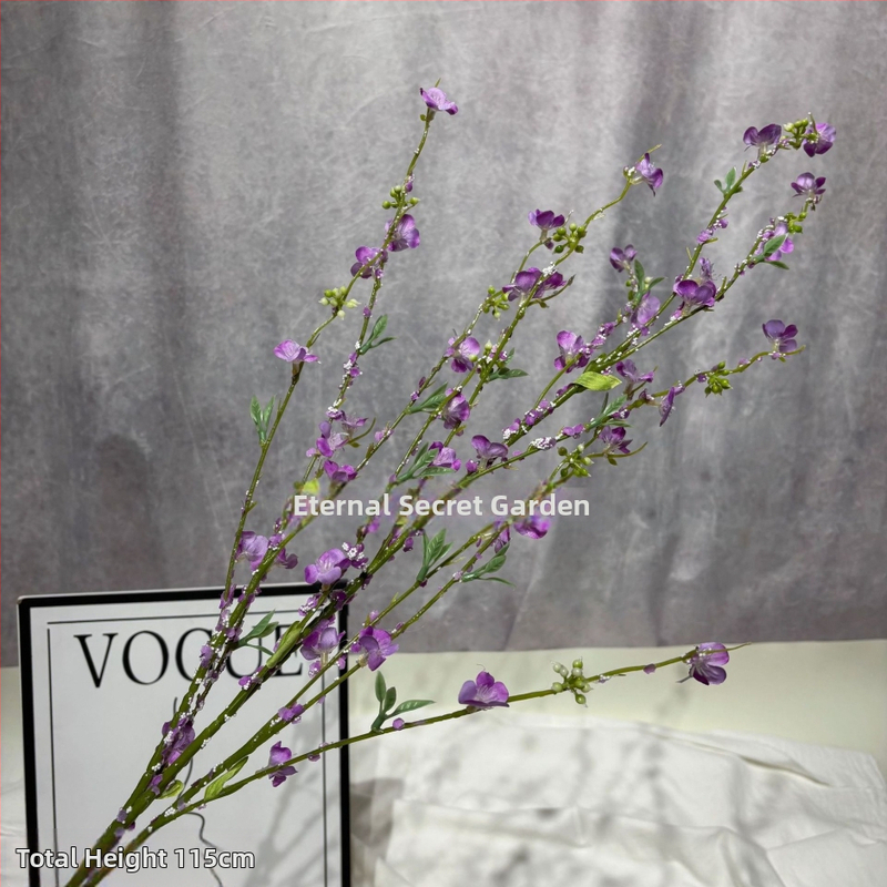 Umjetne grane Snow Willow, Dragon Willow i Silver Willow s hodvábnim cvijećem za rekvizite za fotografiju i svadbenu dekoraciju