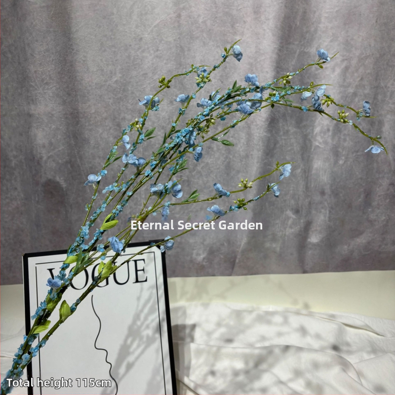 Umjetne grane Snow Willow, Dragon Willow i Silver Willow s hodvábnim cvijećem za rekvizite za fotografiju i svadbenu dekoraciju