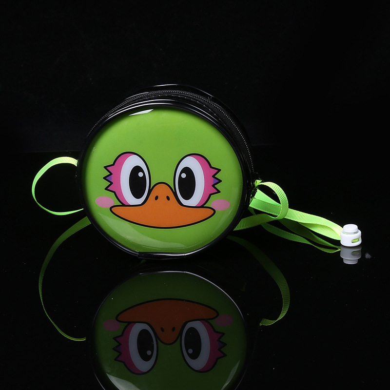Dječji novčanik s naramenicom, mali okrugli PVC torbica s logom, slatki dizajn s motivom crtanih likova