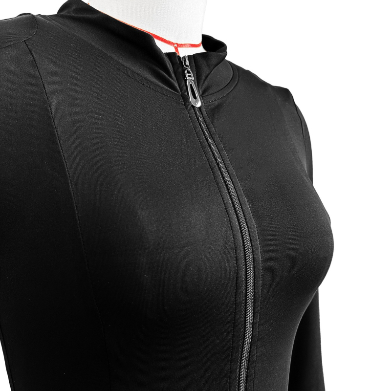 HR24029 Ženski sportsko‑elegantni dvodijelni komplet s dugim rukavima, suknja tipa truba i sigurnosne hlačice