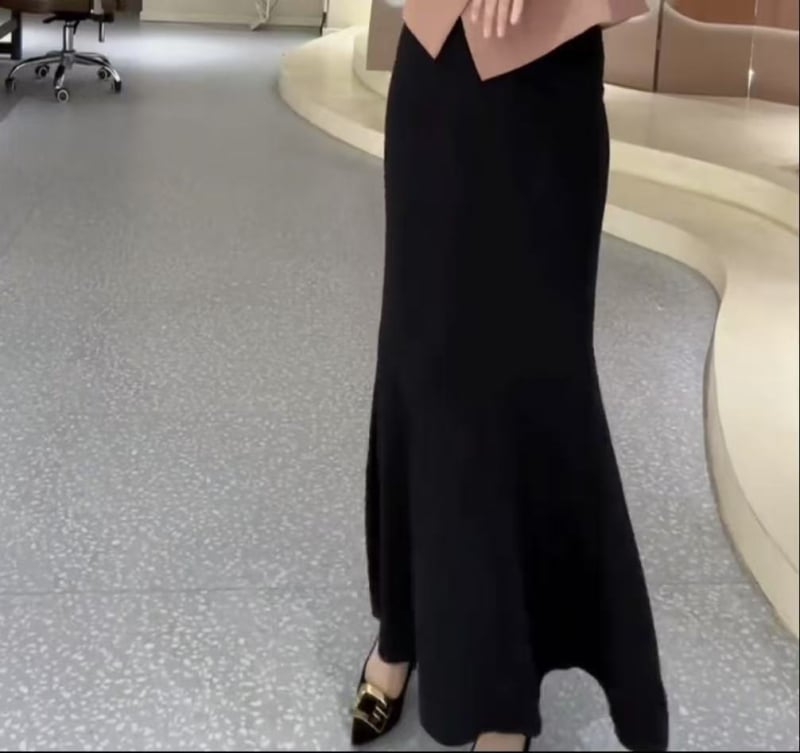 Jieyu elegantan jednofarbeni kostim sa suknjom i sakoom