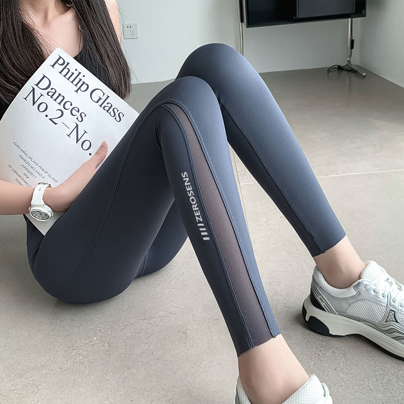 Shark pants 2026 proljeće-ljeto tanke ženske tajice s džepovima, mrežasta tkanina, kontrola trbuha i podizanje stražnjice za jogu i Barbie vožnju bicikla