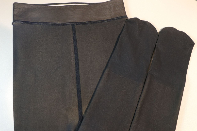 Найлонови подплатени leggings за есенно-зимния сезон, сиви, ефект на голи крака, ежедневен стил