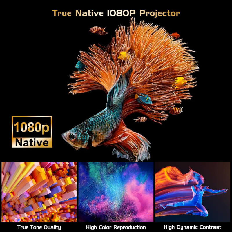Kućni projektor s Full HD 1080p, HDMI, USB, VGA i AV priključci