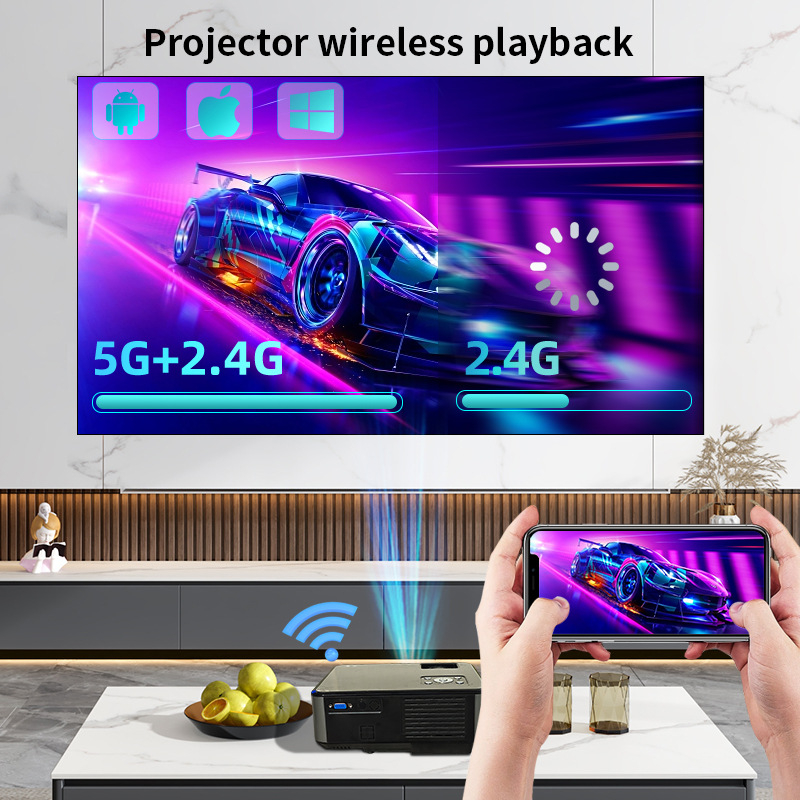 C9 Prijenosni projektor Full HD za kućnu uporabu, vrhunska 4K izvedba