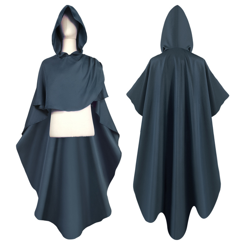 Dugi srednjovjekovni viteški ogrtač s kapuljačom za cosplay – kostim za Noć vještica