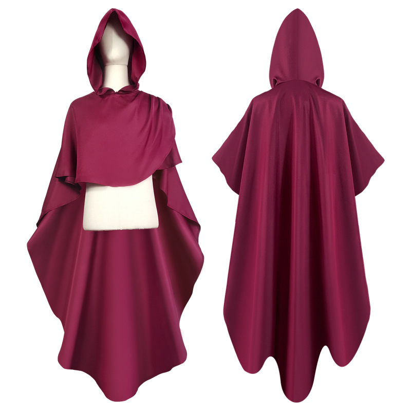 Dugi srednjovjekovni viteški ogrtač s kapuljačom za cosplay – kostim za Noć vještica
