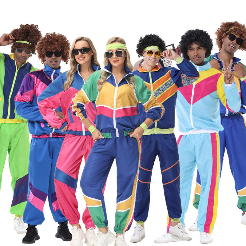 Halloween hip-hop retro kostim iz 70-ih i 80-ih za cosplay i scensku izvedbu