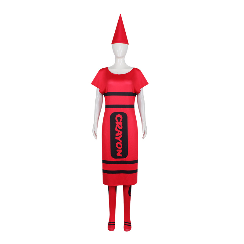 Halloween cosplay kostim za odrasle – zabavan kazališni kostim za parove, Crayon cosplay, anime-stil dvodimenzionalni kostim