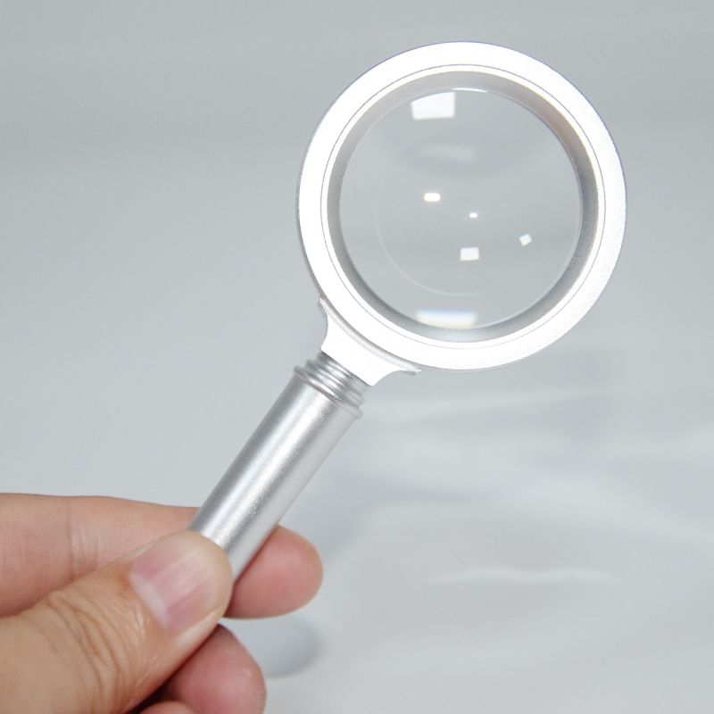 Potpuno metalna, izdržljiva ručna lupa od aluminija, promjera 40 mm, prijenosna lupa za čitanje s visokim uvećanjem