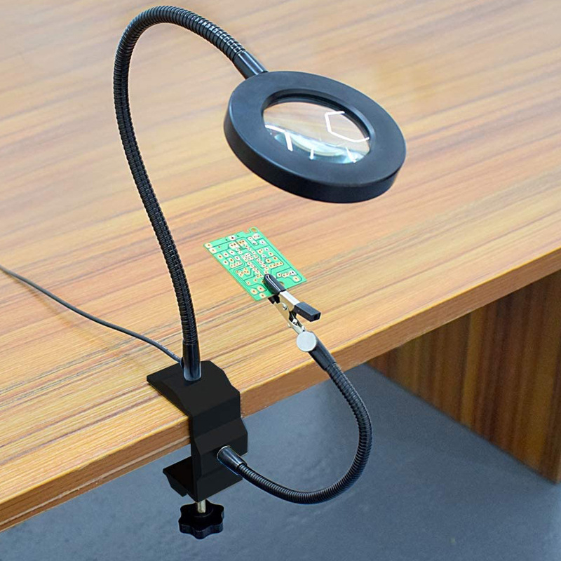 USB G-oblik klipsa stolna lupa s napajanjem i rasvjetom — višestrani alat za zavarivanje i popravak mobitela i matičnih ploča