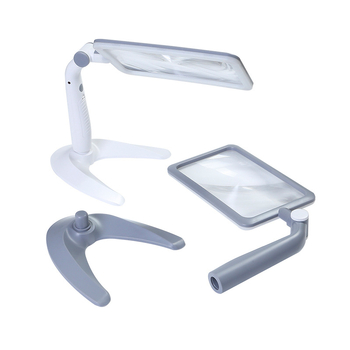 TH-7030 Akrilna lupa za čitanje sa stalkom, odvojiva, punjiva vizualna pomoć za horizontalno i vertikalno gledanje