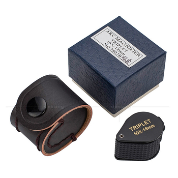 Sklopivi lup za identifikaciju od potpuno metalnog legura, 10×18 mm, za identifikaciju nakita, antikviteta i keramike