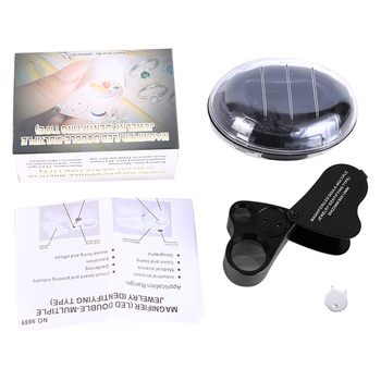 Prijenosna LED osvijetljena lupa, povećanje 30x-60x, za nakit, antikvitete, keramiku i kolekcionarstvo, identifikacija i procjena te popravak tiskanih ploča