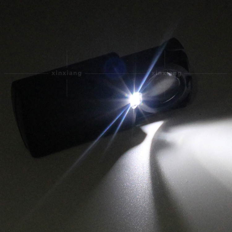 Lupa s LED svjetlom 45x za identifikaciju nakita, dijamanata i antikviteta, s metalnim privjeskom za ključeve