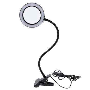 Lupa s 56 LED diodama, USB clip-on, tri načina osvjetljenja, prilagodljiva svjetlina, 10x povećanje za čitanje, identifikaciju i popravke