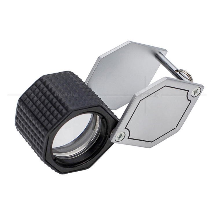 Potpuno metalna lupa za nakit, 10x, promjer 20,5 mm, optičko povećalo za procjenu starinskog nakita i dijamanata