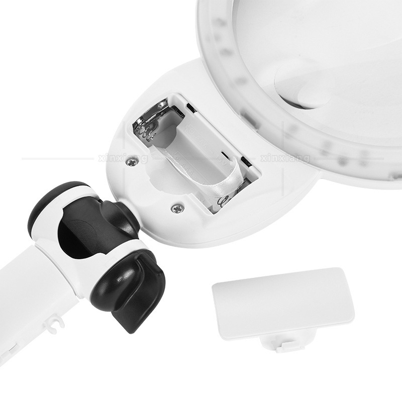 Sklopiva stolna lampa s povećalom, 24 LED, dvobojno svjetlo (hladno i toplo), visoko povećanje za čitanje, popravke i procjenu
