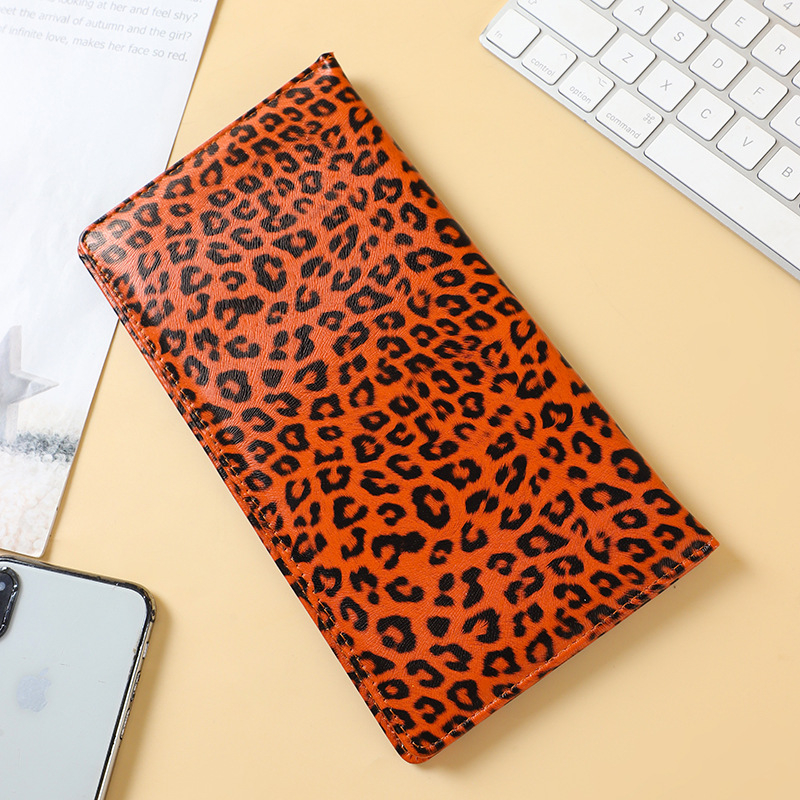 Unisex višenamjenski držač dokumenata s leopard printom, za putovnicu i kartice, prostor za putne karte