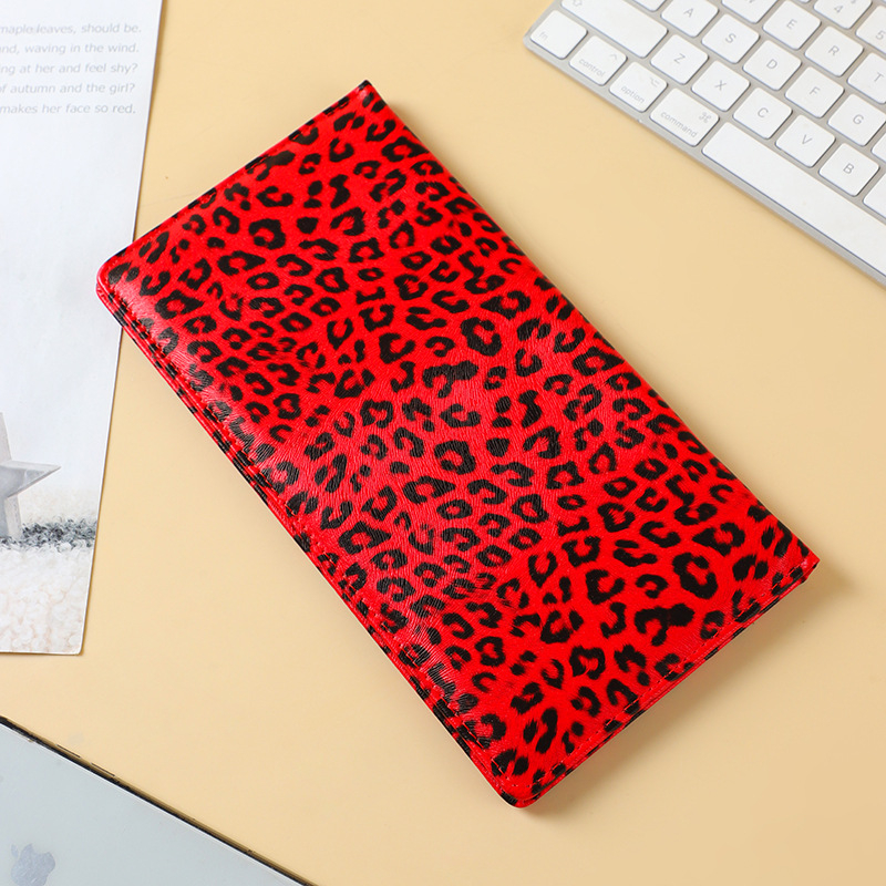 Unisex višenamjenski držač dokumenata s leopard printom, za putovnicu i kartice, prostor za putne karte