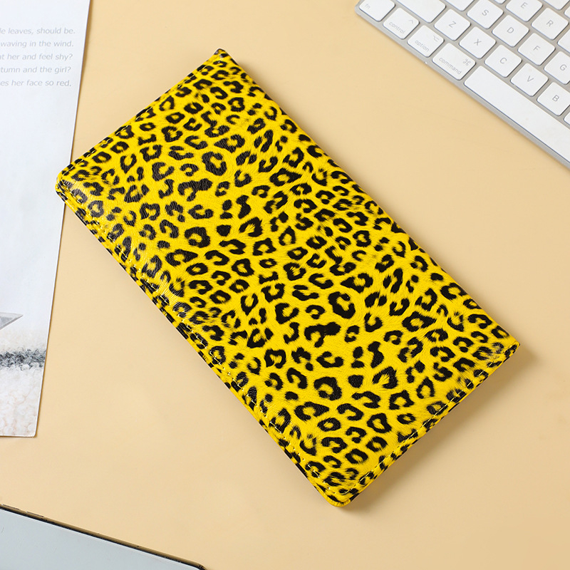 Unisex višenamjenski držač dokumenata s leopard printom, za putovnicu i kartice, prostor za putne karte