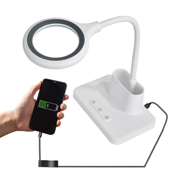 5× punjiva lampa za čitanje i učenje s velikim kapacitetom, 48 LED, stolna lampa za zavarivanje, inspekciju i popravak, sklopiva lupa