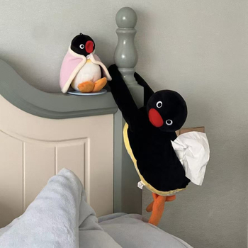 Viseća kutija za maramice s pingvinom Pingu, plišani dizajn za spavaću sobu