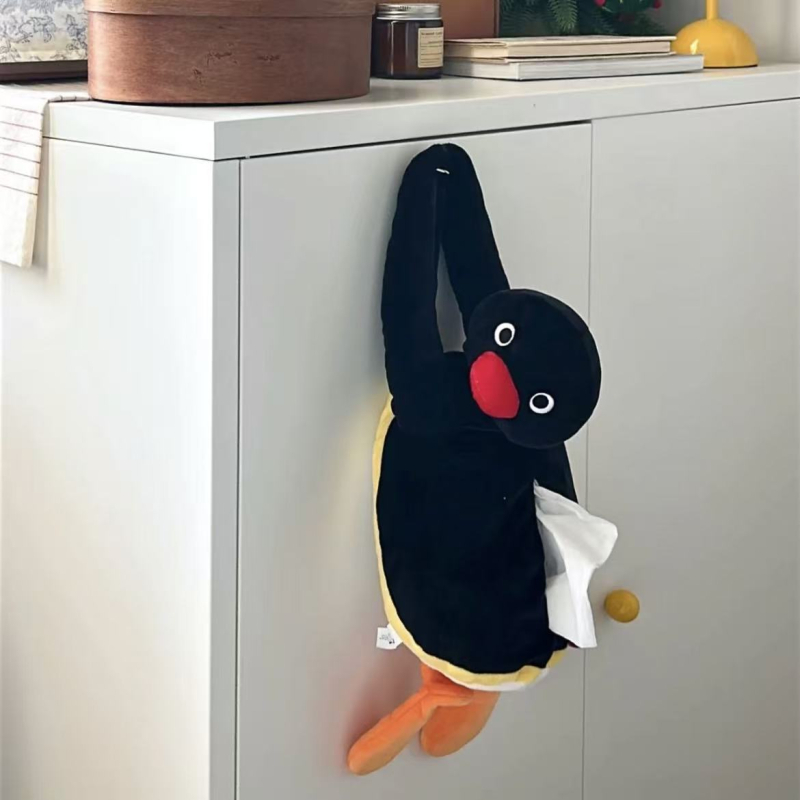 Viseća kutija za maramice s pingvinom Pingu, plišani dizajn za spavaću sobu
