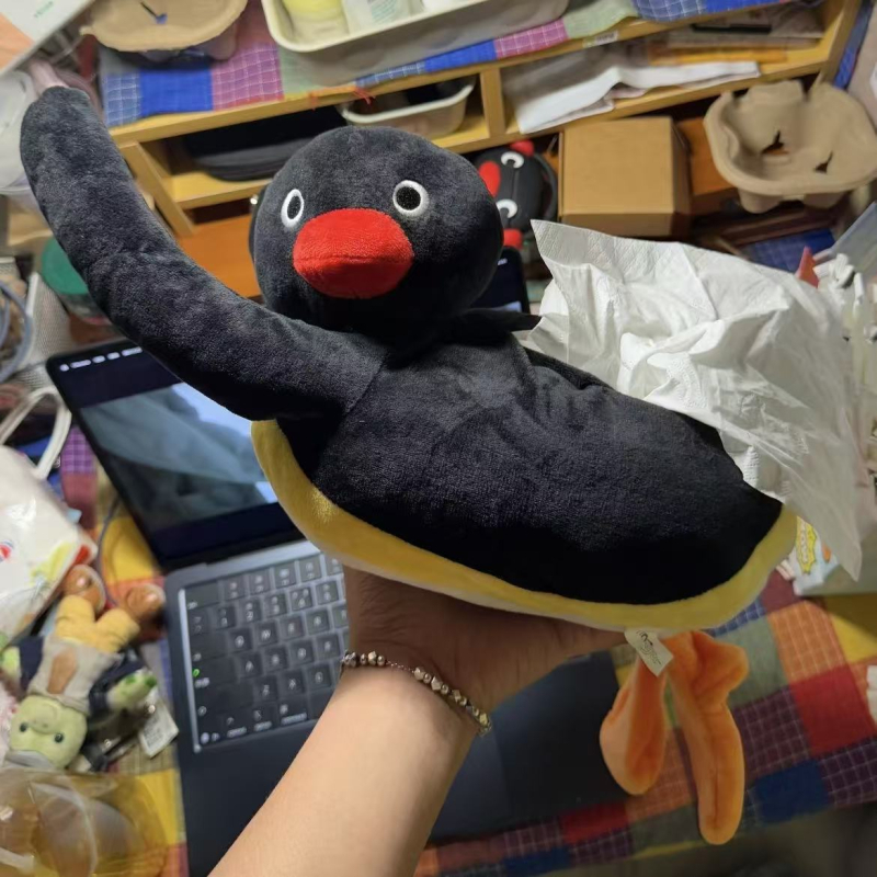 Viseća kutija za maramice s pingvinom Pingu, plišani dizajn za spavaću sobu