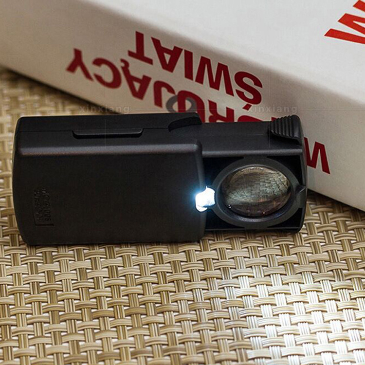 Lupa s LED osvjetljenjem i optičkim staklom, ladica-stil, 30× povećanje, optička leća 30×21 mm za identifikaciju antiknih dijamanata, nakita i jadeita