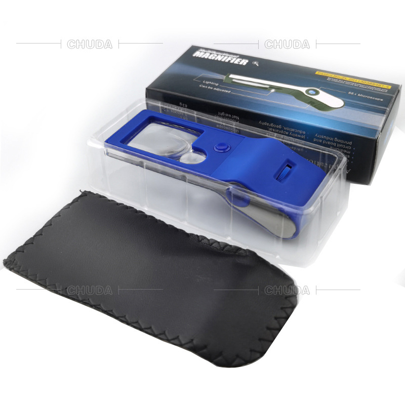 Chuda LED detektor banknota s lupom za nakit i mikroskopom, 3x povećanje, kožna futrola