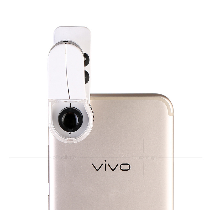 60× LED mikroskop s klipom za pametni telefon, USB napajanje, za procjenu antikviteta, dijamanata i nakita, provjeru bankovnih novčanica, visoko povećanje.