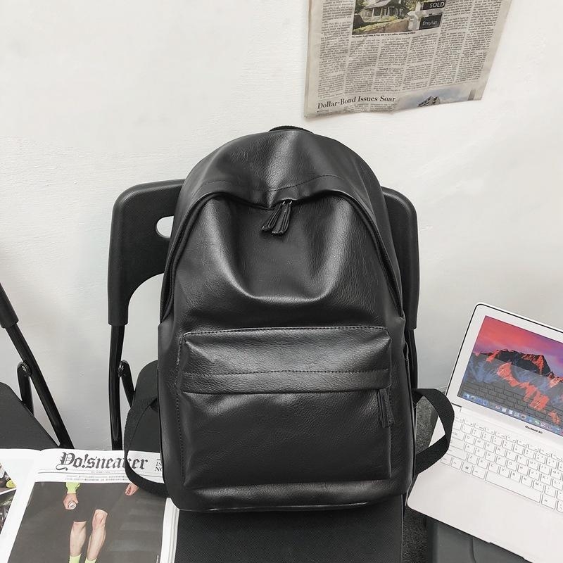 Batoh v japonskom štýle z PU kože, s veľkou kapacitou na 14-palcový notebook, vhodný pre študentov a cestovanie