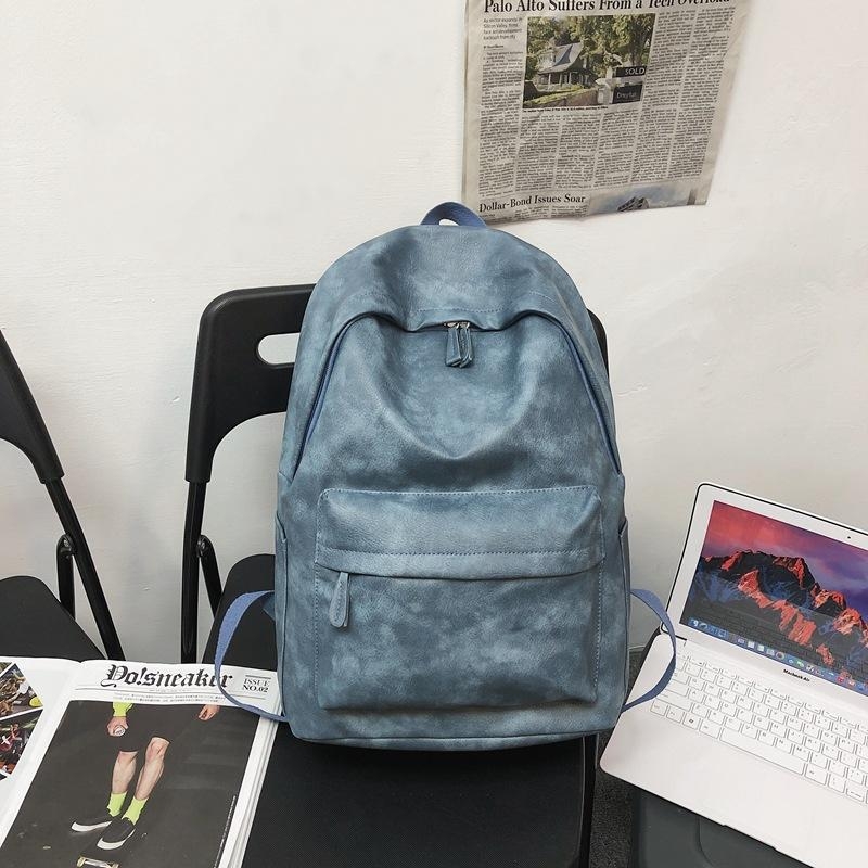 Batoh v japonskom štýle z PU kože, s veľkou kapacitou na 14-palcový notebook, vhodný pre študentov a cestovanie