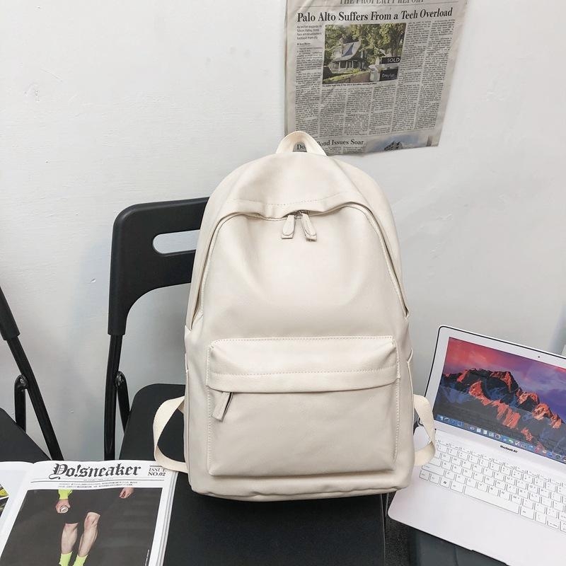 Batoh v japonskom štýle z PU kože, s veľkou kapacitou na 14-palcový notebook, vhodný pre študentov a cestovanie