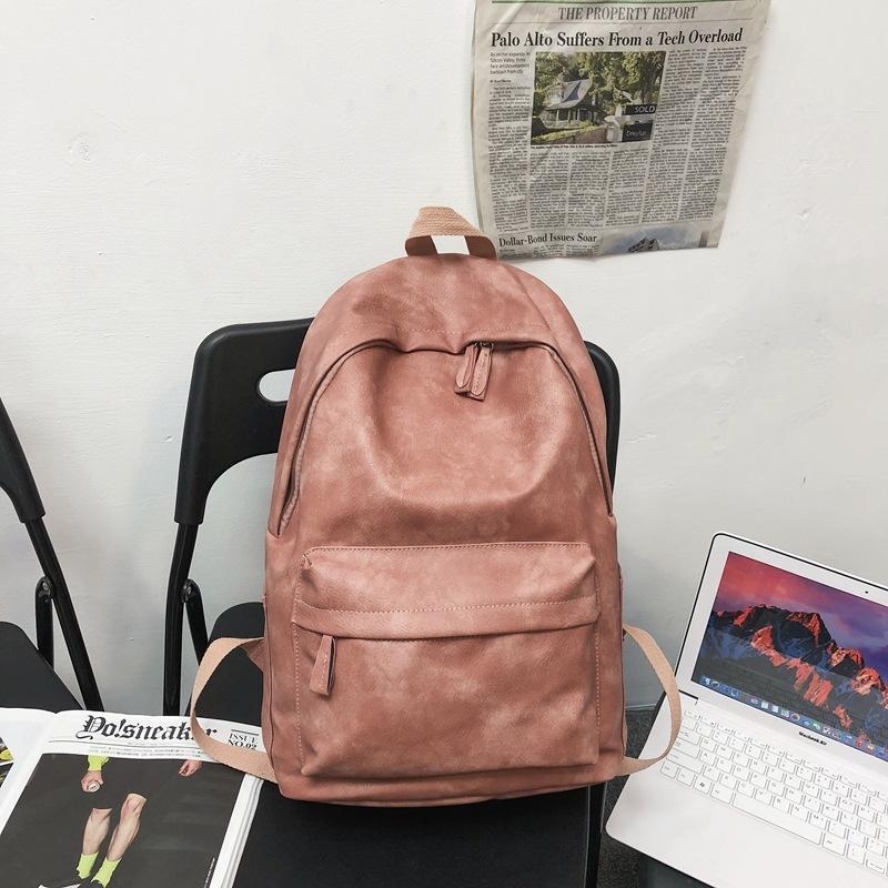 Batoh v japonskom štýle z PU kože, s veľkou kapacitou na 14-palcový notebook, vhodný pre študentov a cestovanie