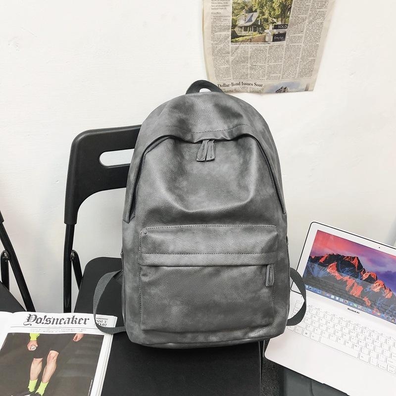 Batoh v japonskom štýle z PU kože, s veľkou kapacitou na 14-palcový notebook, vhodný pre študentov a cestovanie