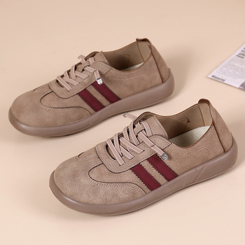 Γυναικεία παπούτσια slip-on για φθινοπωρινή casual χρήση, ελαφριά, μαλακή σόλα, χαμηλό άνοιγμα, άνετες επίπεδες, σε στυλ μαμά