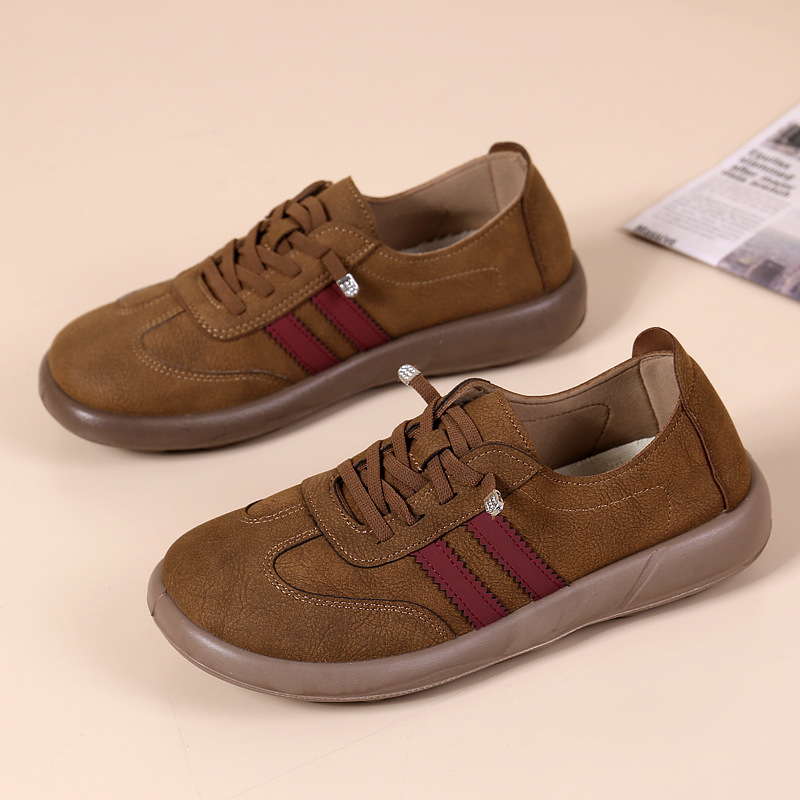 Γυναικεία παπούτσια slip-on για φθινοπωρινή casual χρήση, ελαφριά, μαλακή σόλα, χαμηλό άνοιγμα, άνετες επίπεδες, σε στυλ μαμά
