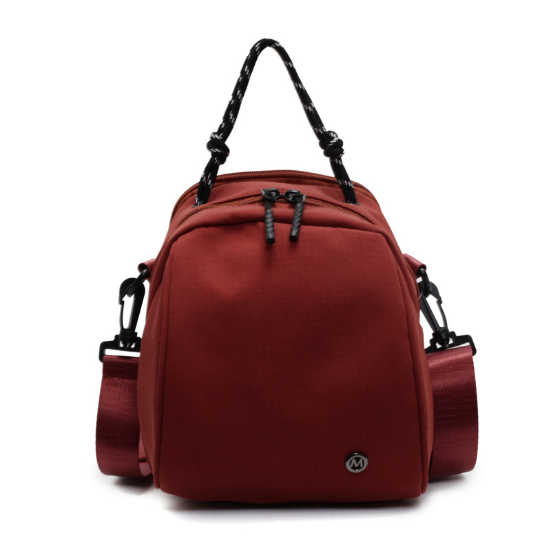 Štýlový ľahký dámsky batoh s minimalistickým dizajnom, crossbody taška s dvojitým zipsom, trendy a jedinečný, znižuje záťaž, univerzálny malý batoh.