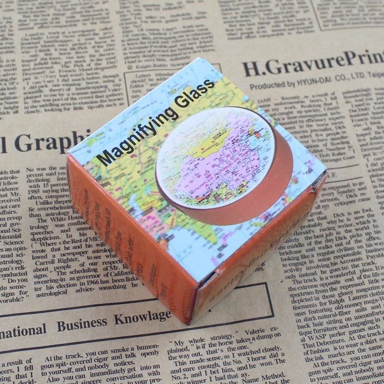 Chuda 50 mm okruglo stakleno ogledalo, konveksna sfera, stolni povećivač dekorativni predmet
