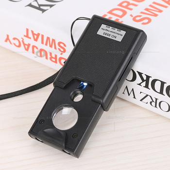 Lupa s tri leće i tri razine uvećanja: 30x, 45x, 60x; dizajn ladice s izvlačenjem; LED rasvjeta za procjenu novčanica i nakita.