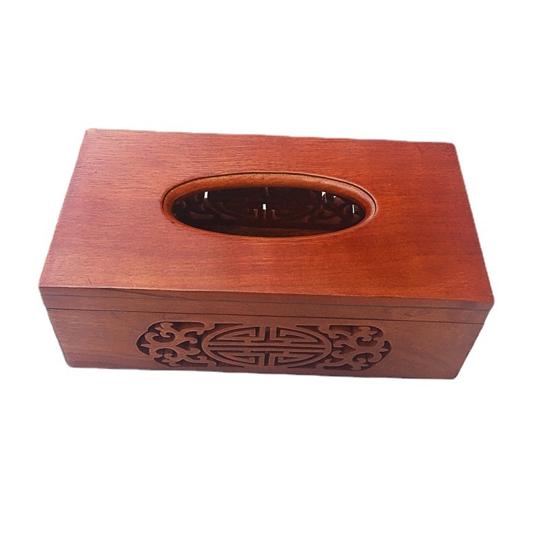 Kutija za salvete od rosewood, s otvorenim dizajnom i preklopnim poklopcem