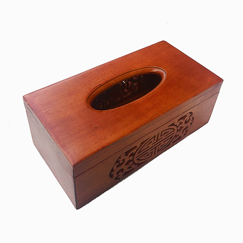 Kutija za salvete od rosewood, s otvorenim dizajnom i preklopnim poklopcem