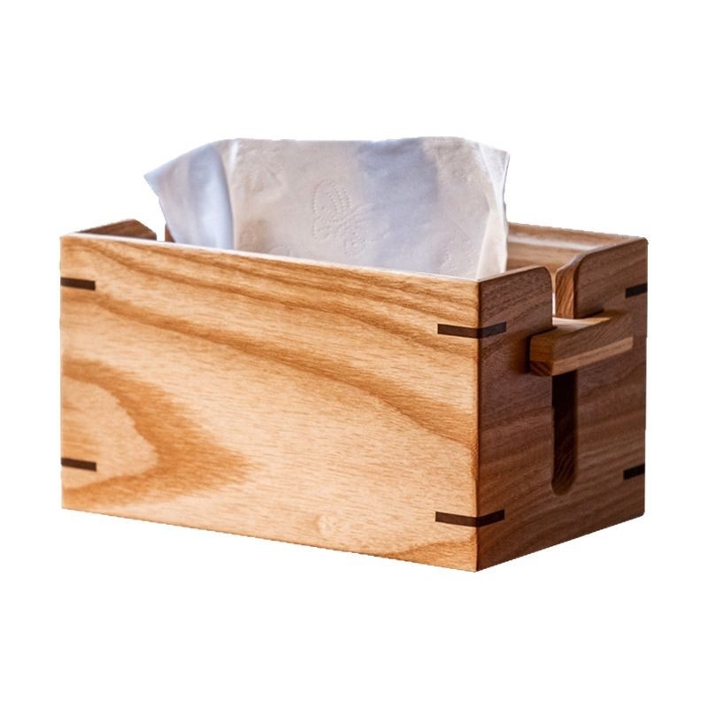 Drvena kutija za papirnate ubruse s podiznim mehanizmom, japanski stil, luksuzan europski dizajn za dnevni boravak i blagovaonicu