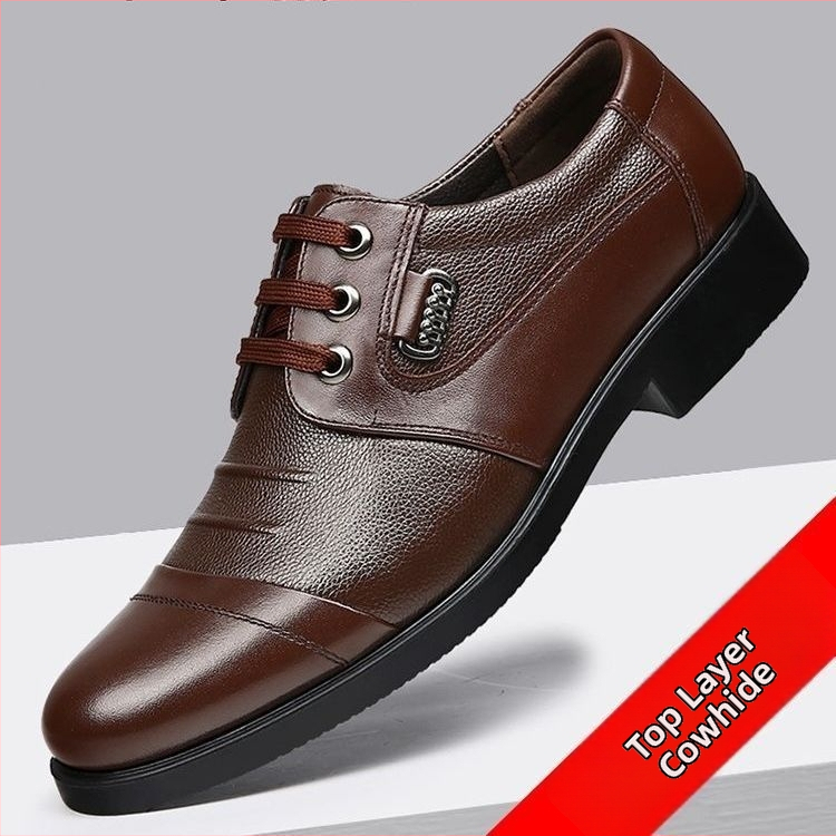 Muške kožne cipele za jesen, kožne casual-business cipele od prave kože, upijaju znoj, meka potplata, mekani gornji dio, radne cipele