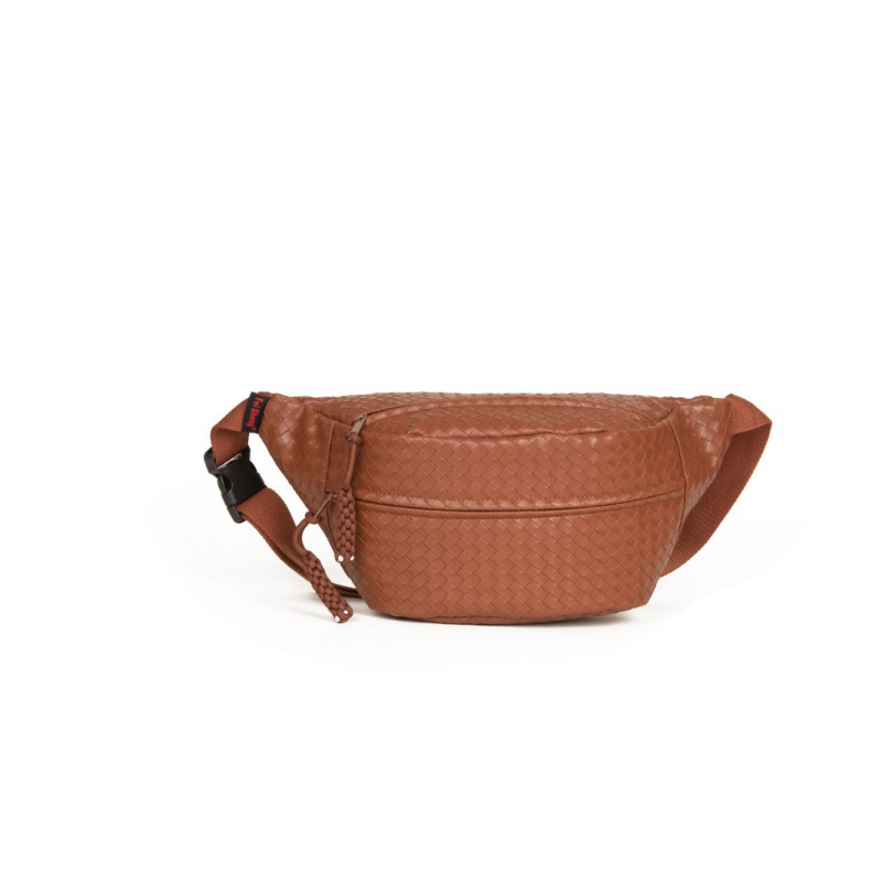 Vintage inspirirana PU tkanina torba oko struka za žene i muškarce, univerzalna crossbody torba