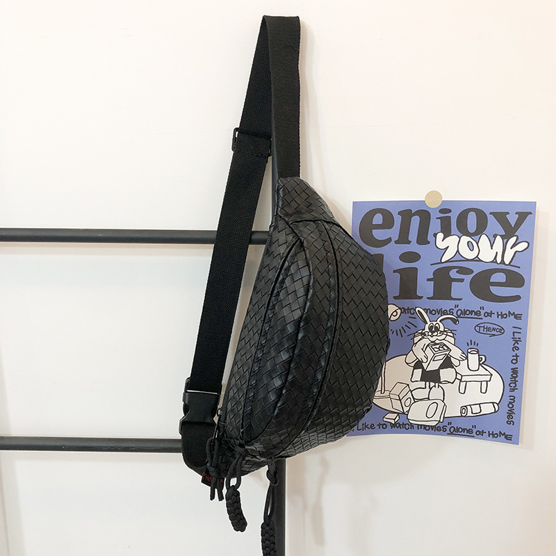 Vintage inspirirana PU tkanina torba oko struka za žene i muškarce, univerzalna crossbody torba