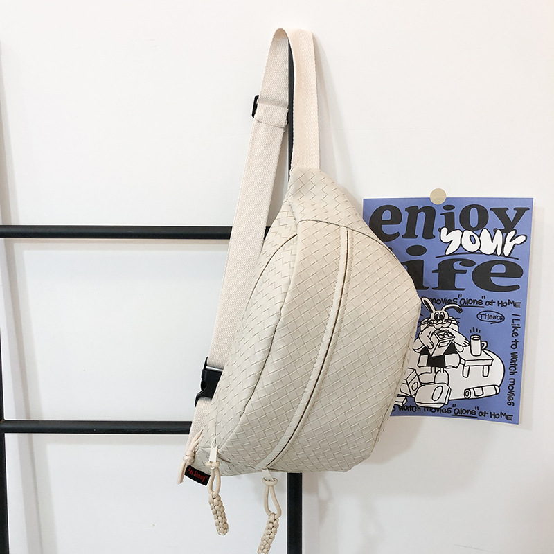 Vintage inspirirana PU tkanina torba oko struka za žene i muškarce, univerzalna crossbody torba